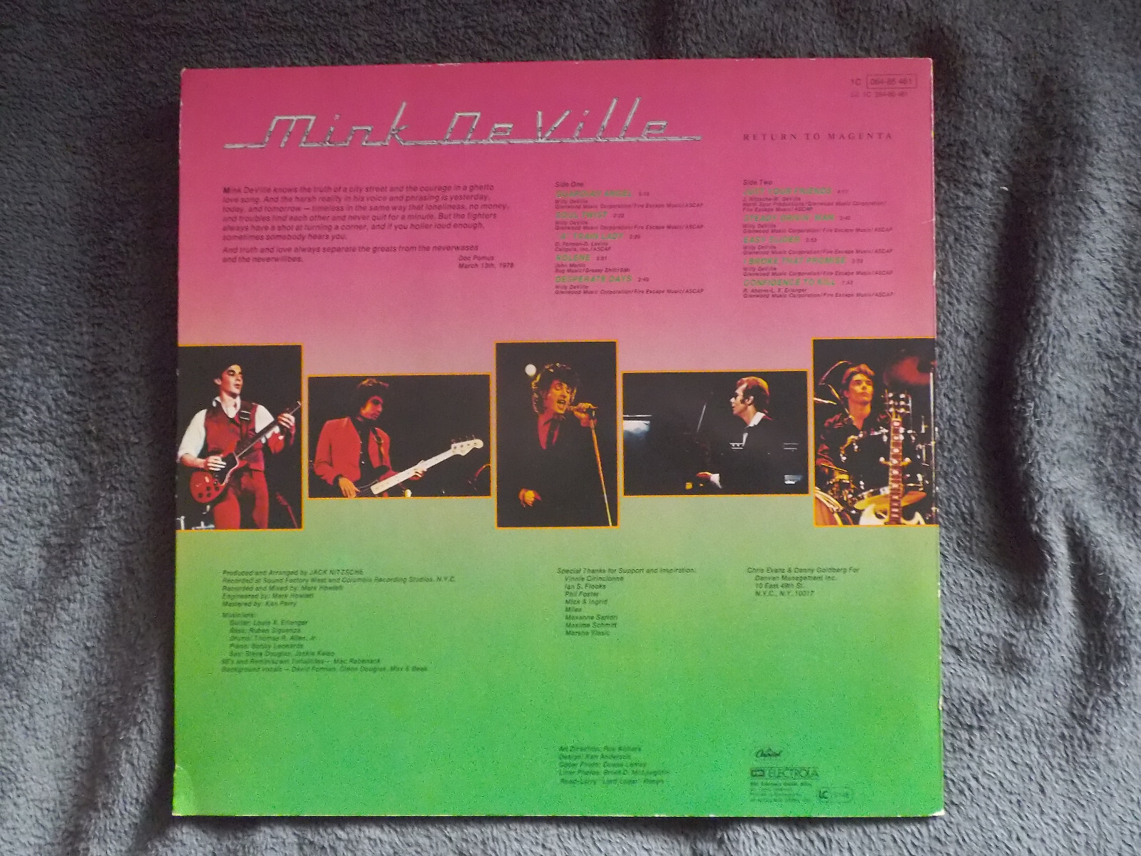 Mink DeVille – Return to Magenta | LP, Capitol Records, 1978, Bild 2