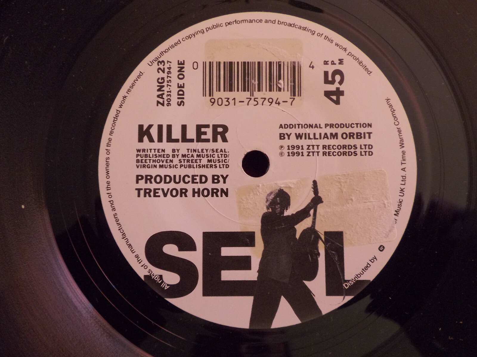 Seal – Killer / Hey Joe + Come see what love has done (ZTT Records, 1991)