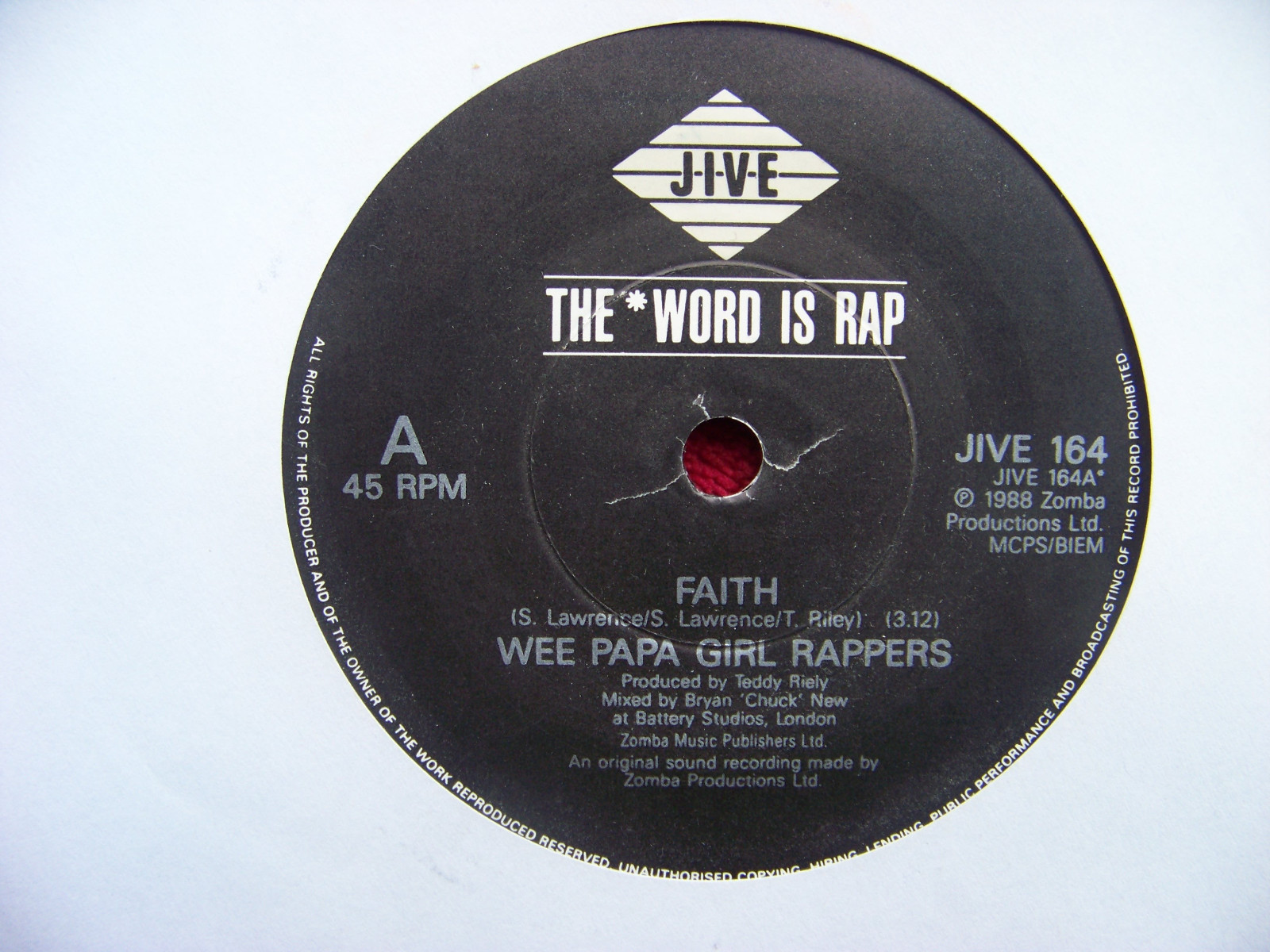 Wee Papa Girl Rappers – Faith / Bustin loose (Jive Records, JIVE  164, 1988)