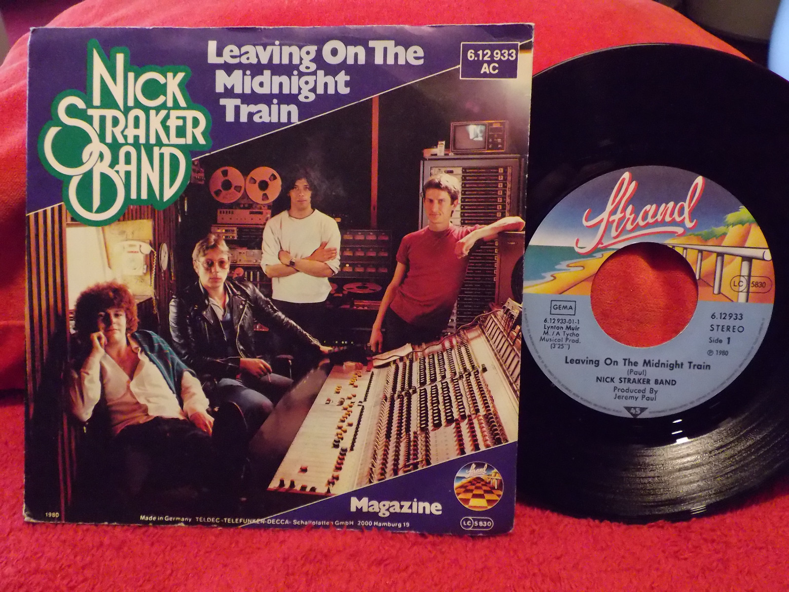 Nick Straker Band – Leaving on the midnight train / Magazine · Strand Records 6.12933 AC (Deutschland, 1980)