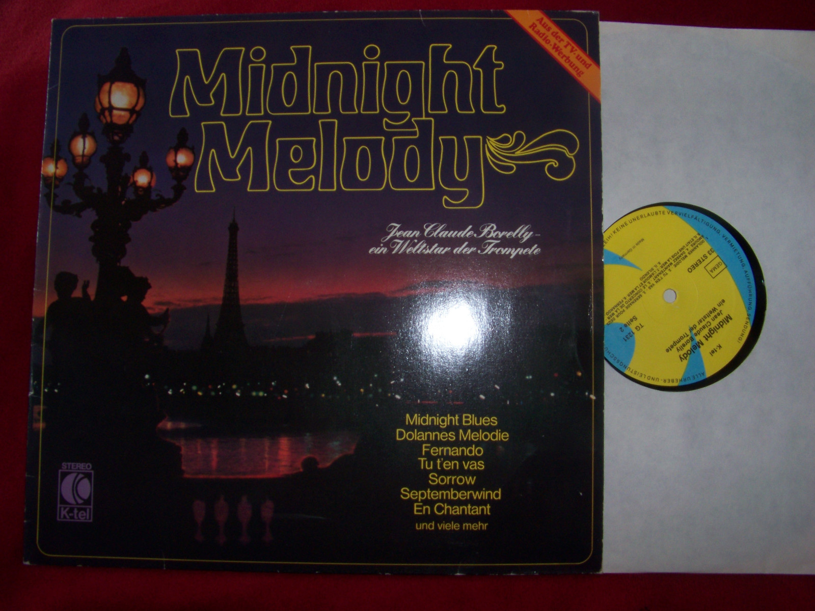 Jean - Claude Borelly – Midnight melody | K-tel Records LP
