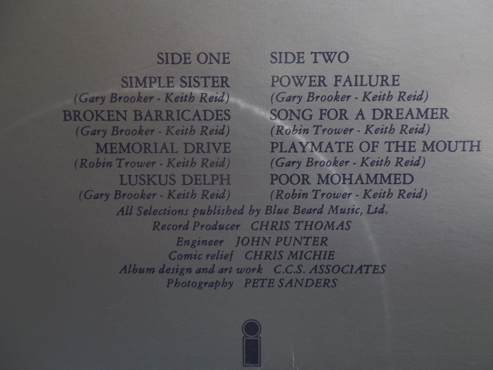 Procol Harum – Broken Barricades | Island Records, LP, 85 525 IT, Bild 5