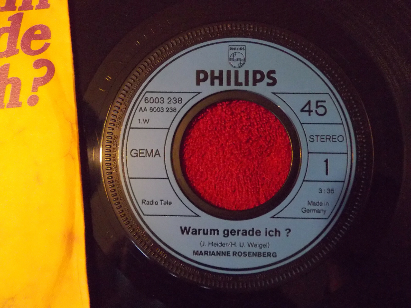 Marianne Rosenberg – Warum gerade ich? / Ich will dich so und nicht anders, Philips 6003 238, Single, Bild 2
