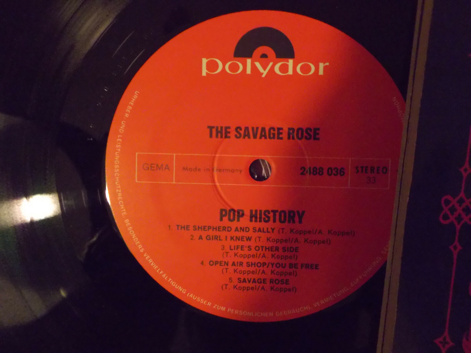Eric Burdon / Savage Rose – Pop History (Polydor, Doppel-LP), Bild 5