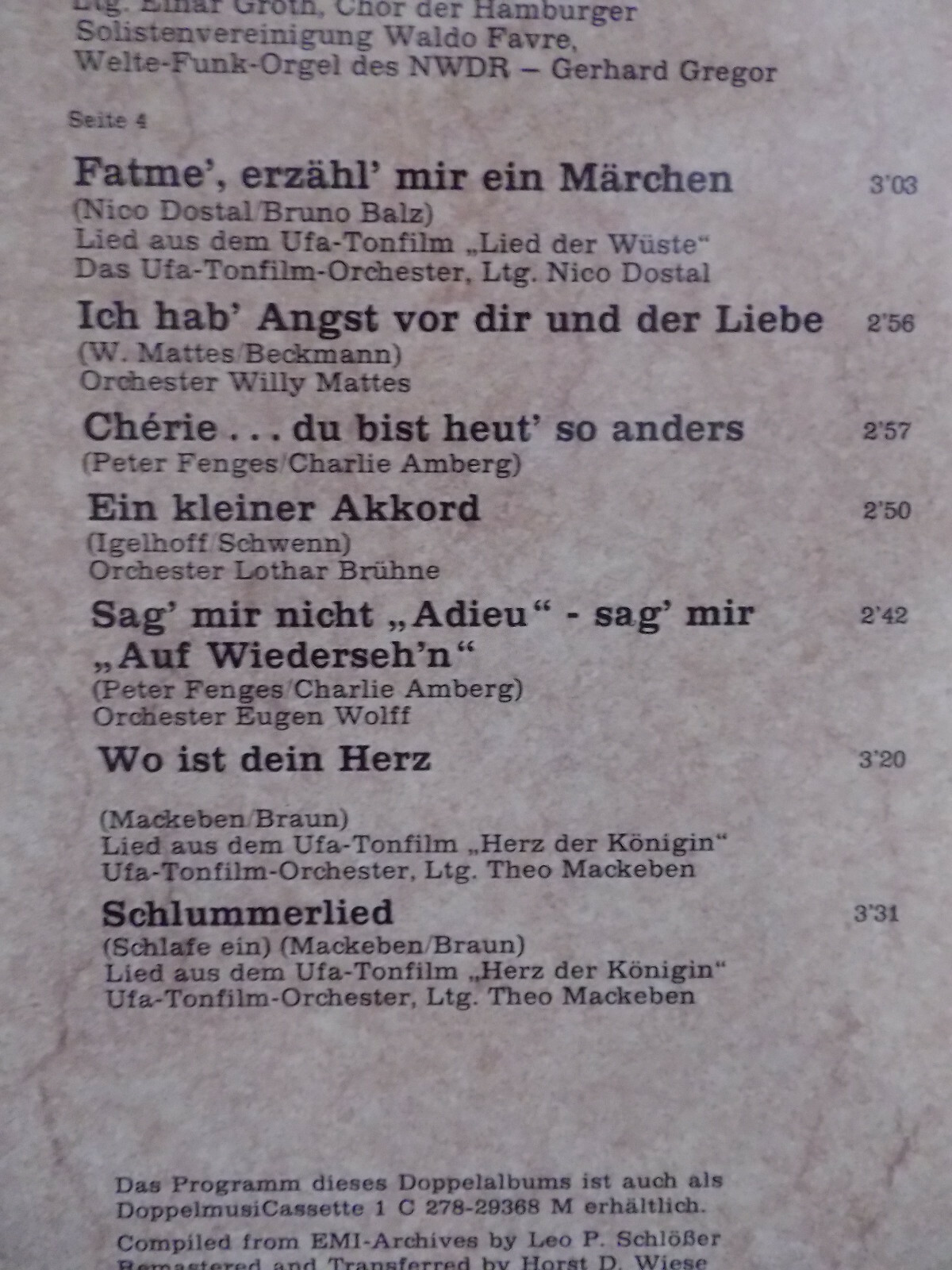 Zarah Leander – Ich bin die Leander | Odeon Records | Doppel-LP, Bild 7
