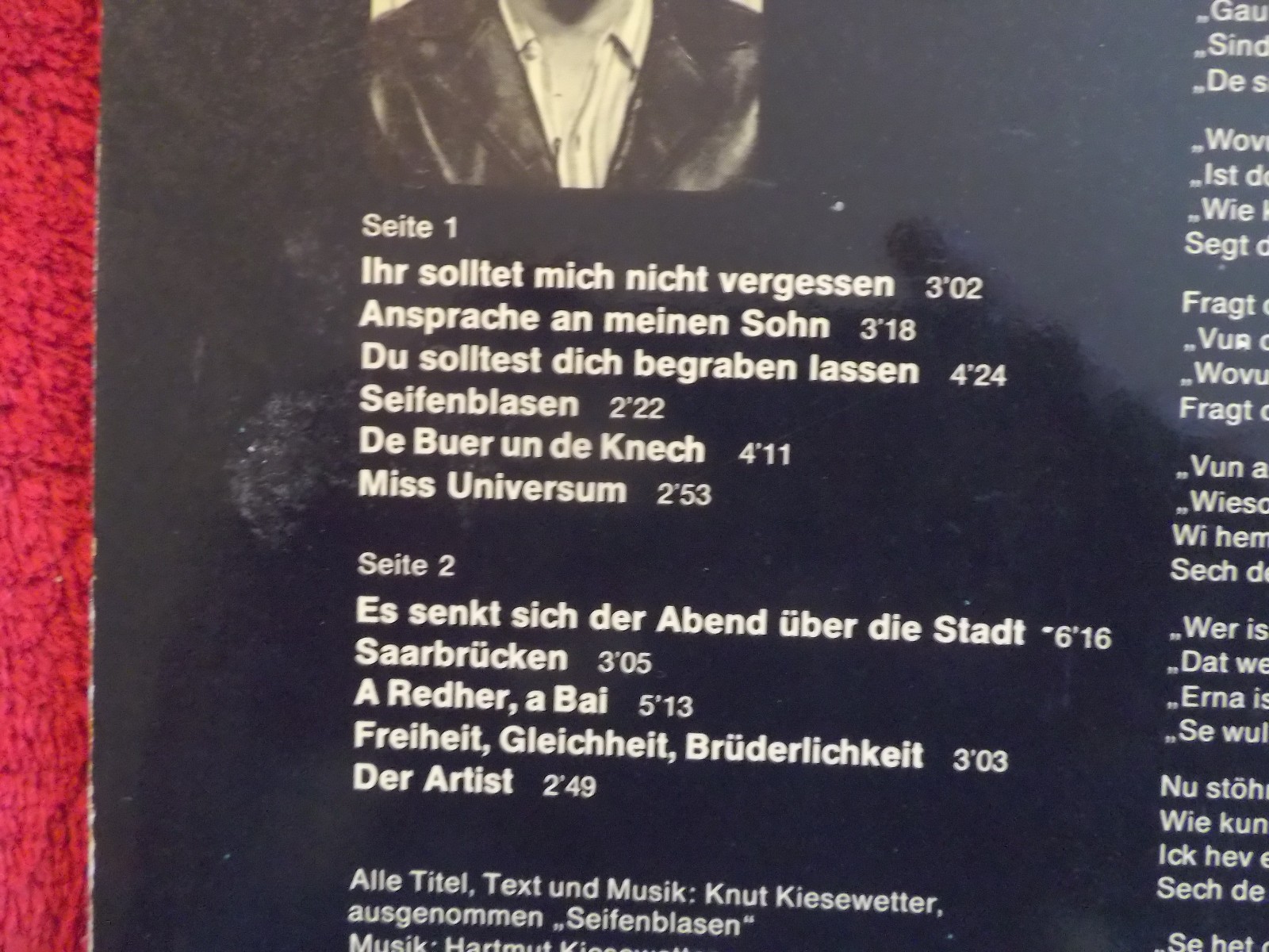 Knut Kiesewetter – Ihr solltet mich nicht vergessen (BASF, 1973), Bild 3