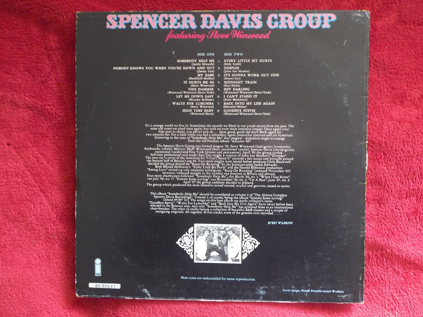 Spencer Davis Group – Somebody help me (LP, Niederlande), Bild 2