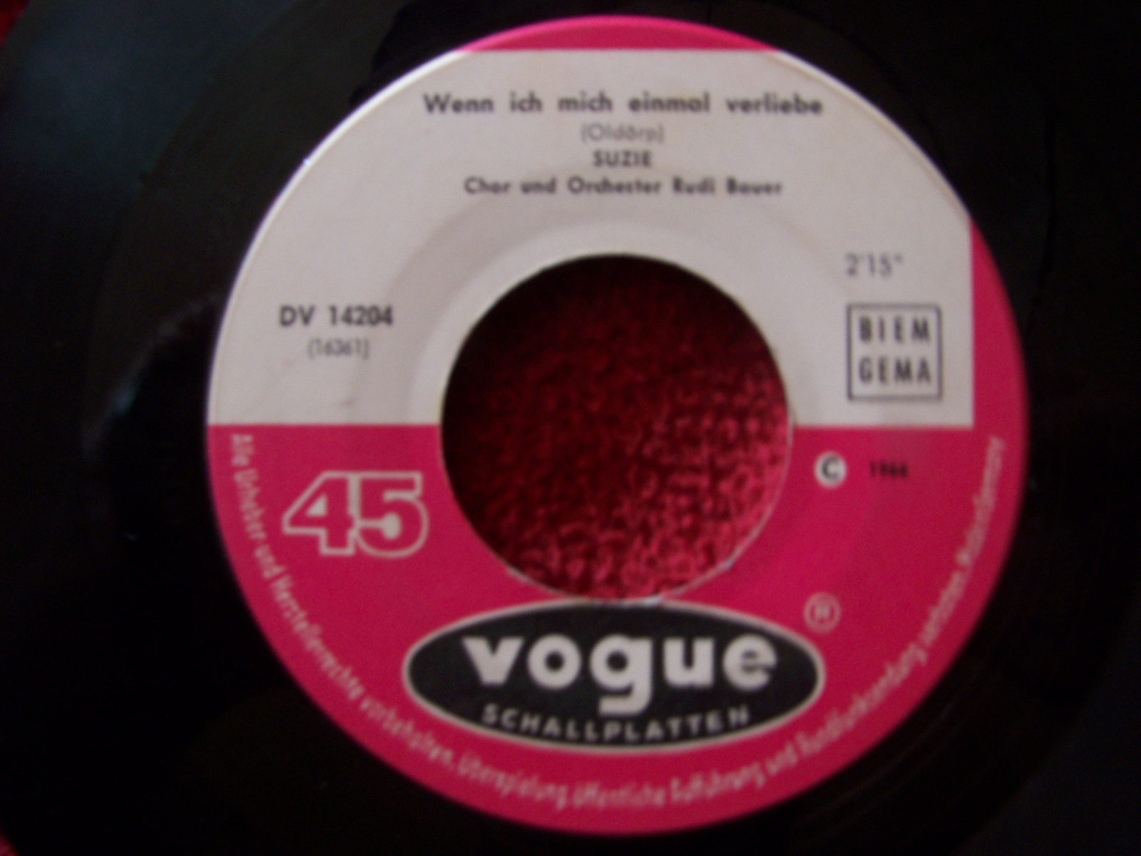 Suzie – Max und Moritz / Wenn ich mich einmal verliebe (Vogue Records, DV 14204), Bild 2