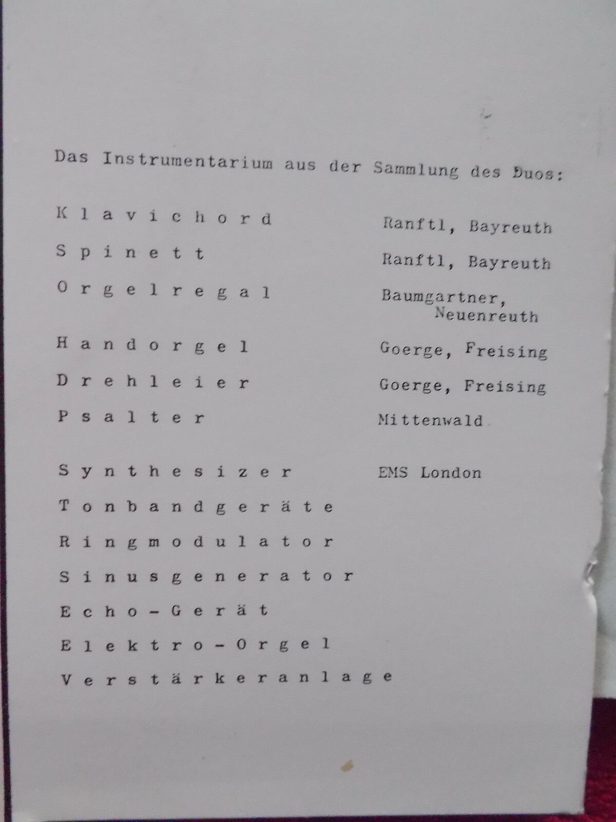 Duo Salbert - Zahoransky – Alte und neue Musik auf alten Instrumenten, Bild 4