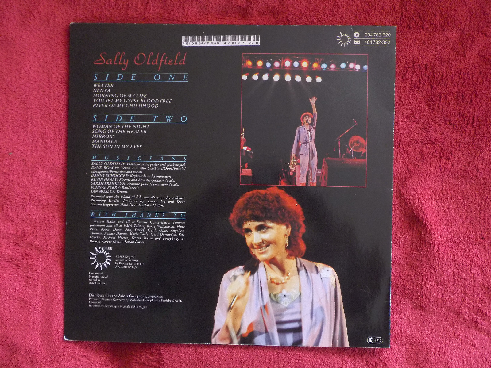 Sally Oldfield – In concert | Bronze Records LP, Bild 3