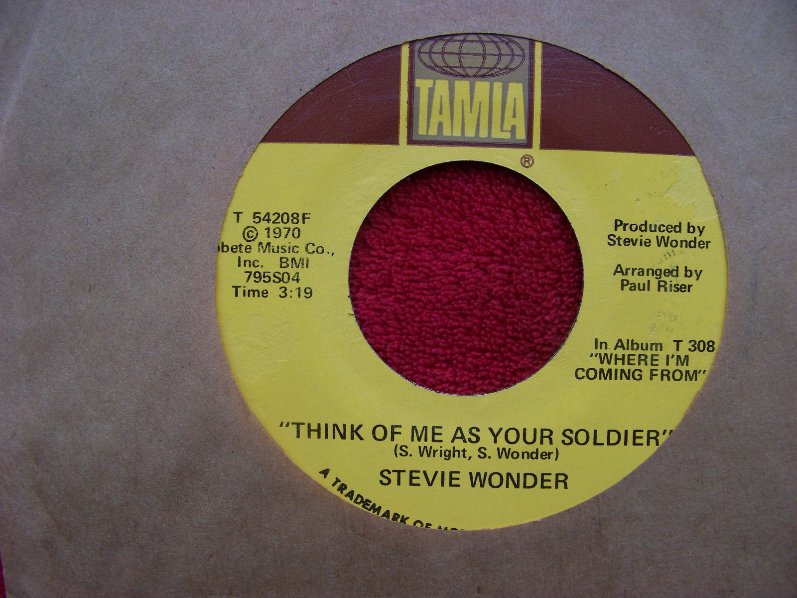 Stevie Wonder – Think of me as your soldier / If you really love me (US 7-inch-Single, 1970)