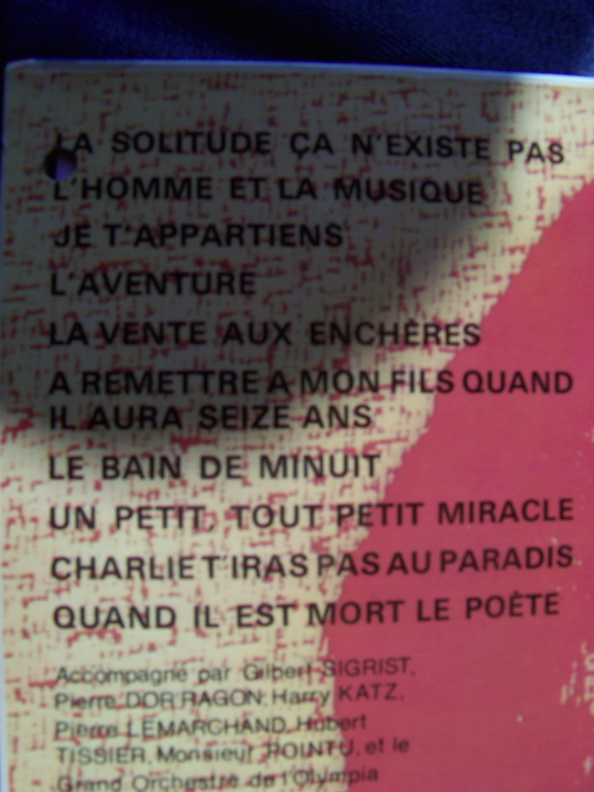Gilbert Becaud – Olympia 70 (LP), Bild 3