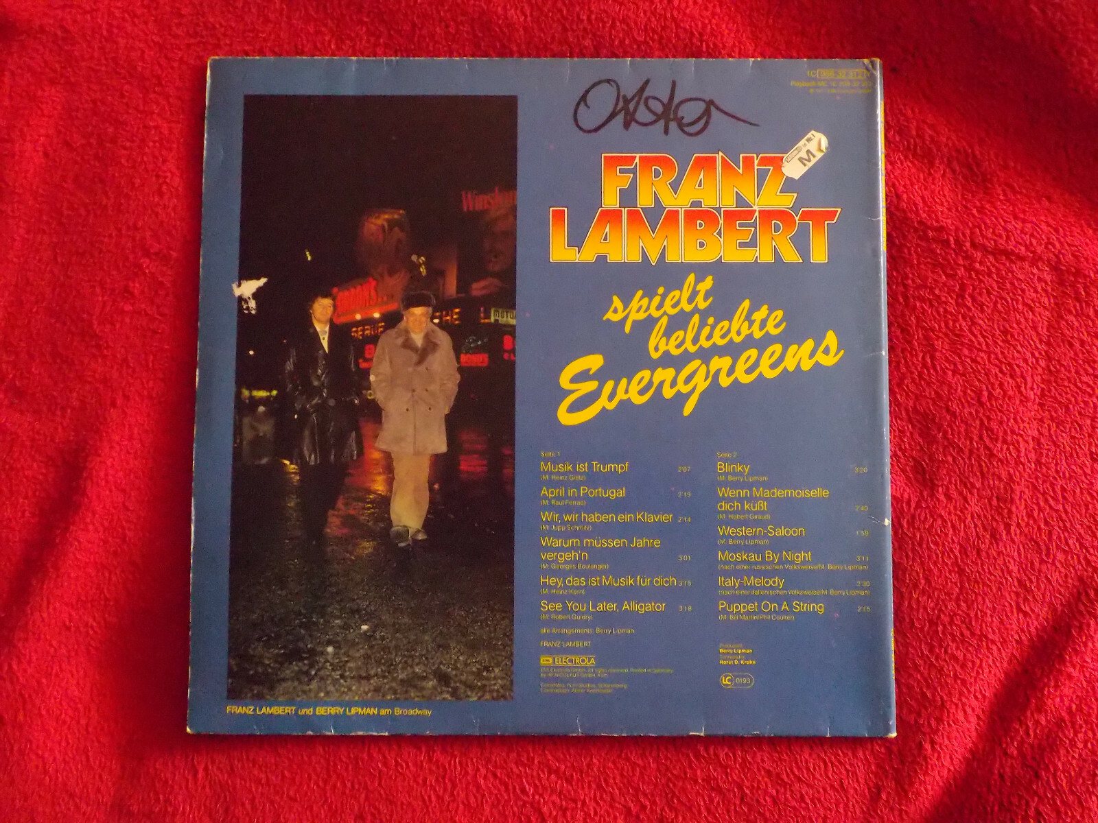 Franz Lambert – Spielt beliebte Evergreens | LP, EMI / HörZu, 1977, Bild 3
