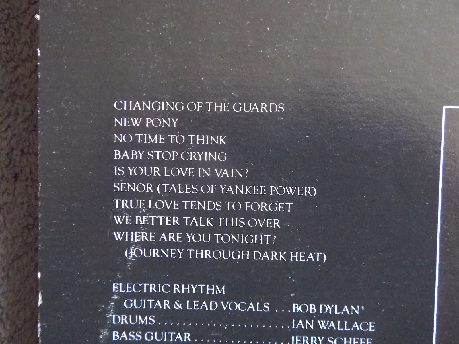 Bob Dylan – Street legal | Columbia Records LP, Kanada 1978, Bild 3