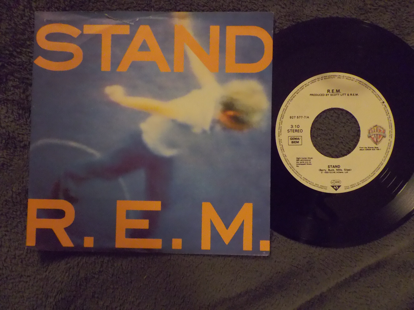 R.E.M. – Stand / Memphis train blues | Warner Bros. 45er-Single