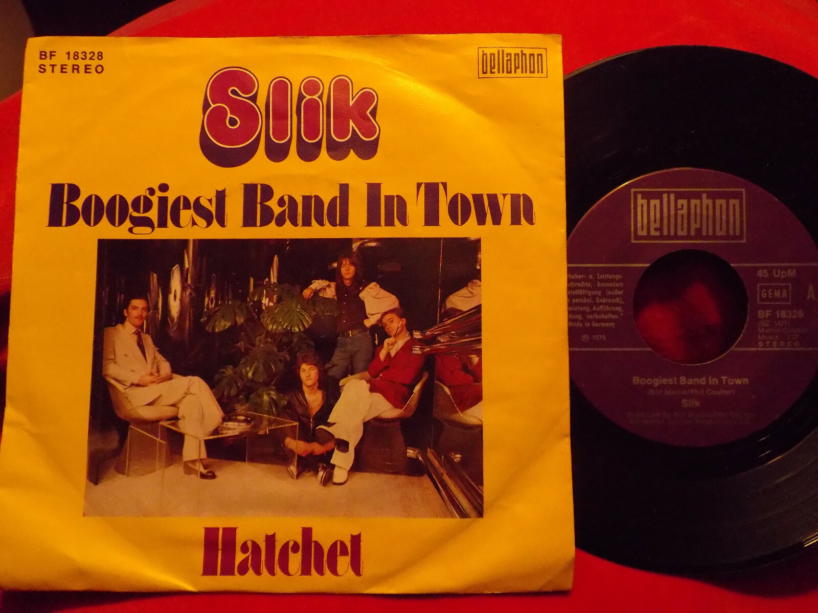 Slik – Boogiest Band in Town / Hatchet (7-Inch-Single, Bellaphon Records, 1975)