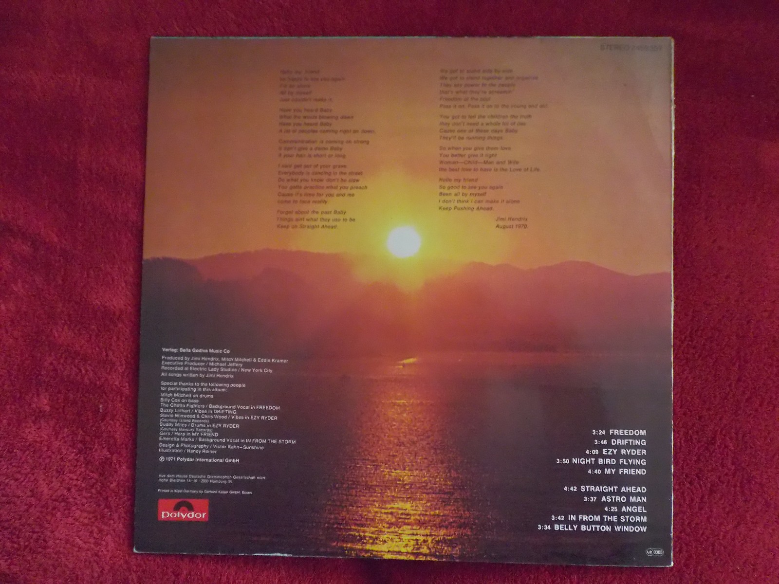 Jimi Hendrix – The Cry of Love (Polydor LP), Bild 2