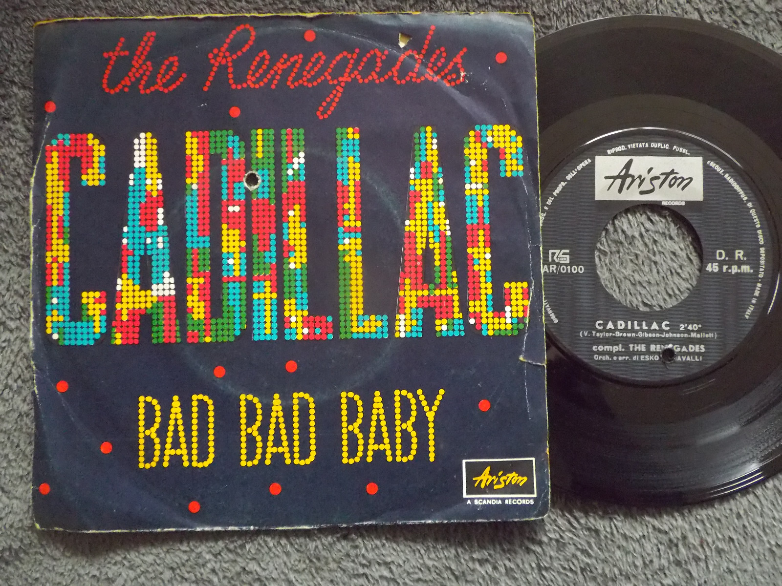 The Renegades – Cadillac / Bad bad baby (Ariston Records, 1966), Bild 2