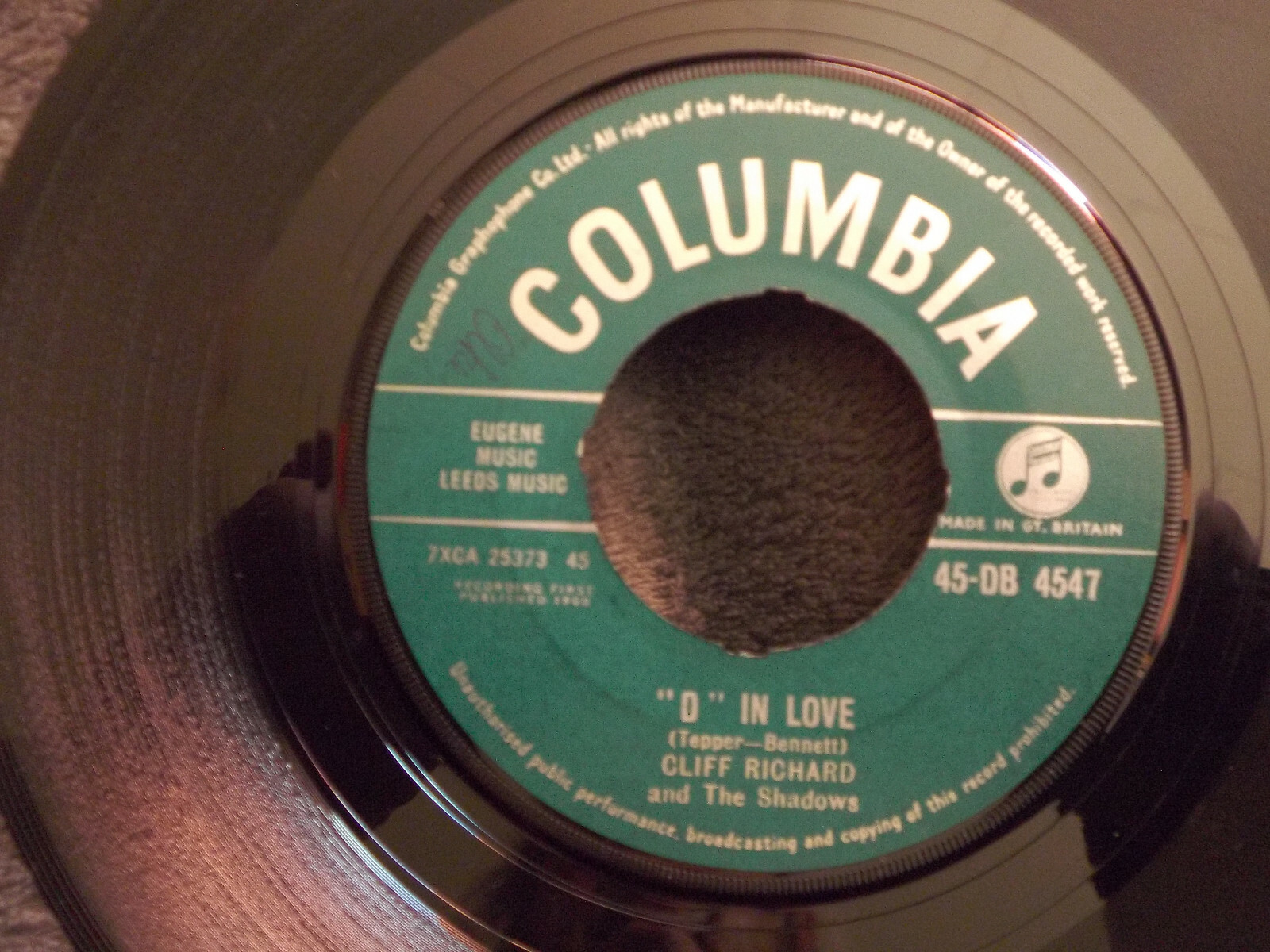 Cliff Richard – I love you / " D " in love (Columbia, 45-DB 4547), Bild 2