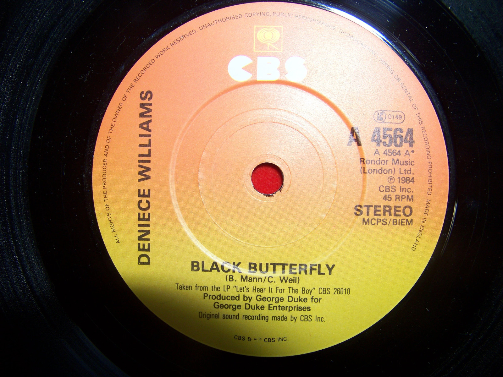 Deniece Williams – Black Butterfly / I Want You (UK-Single, 1984)