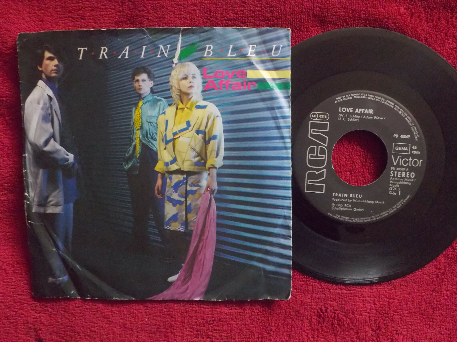 Train Bleu – Love affair / Play your card (RCA Records, PB 400679, 1985)
