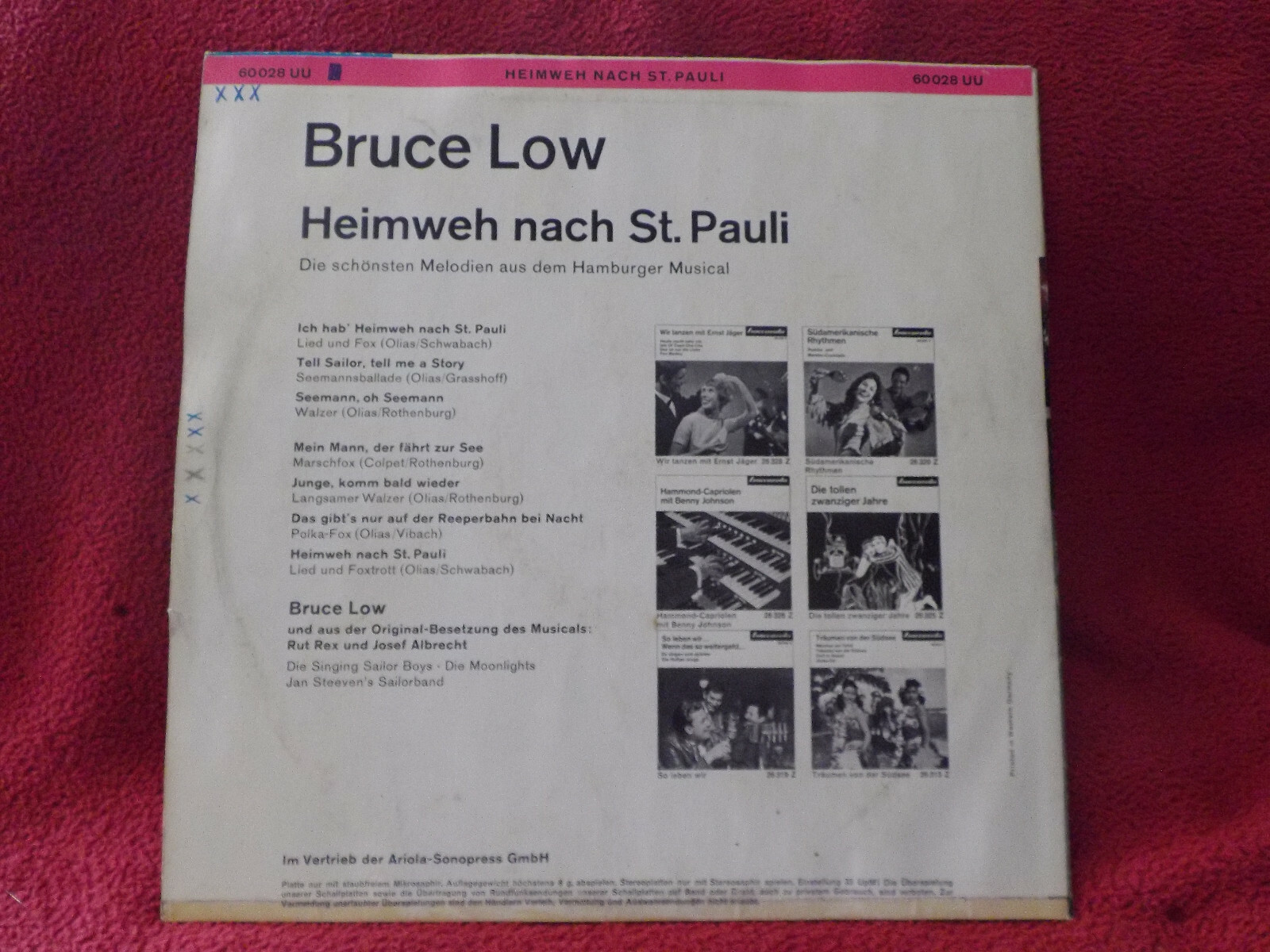 Bruce Low – Heimweh nach St. Pauli | Baccarola Records 10-Inch-Mini-LP, Bild 2