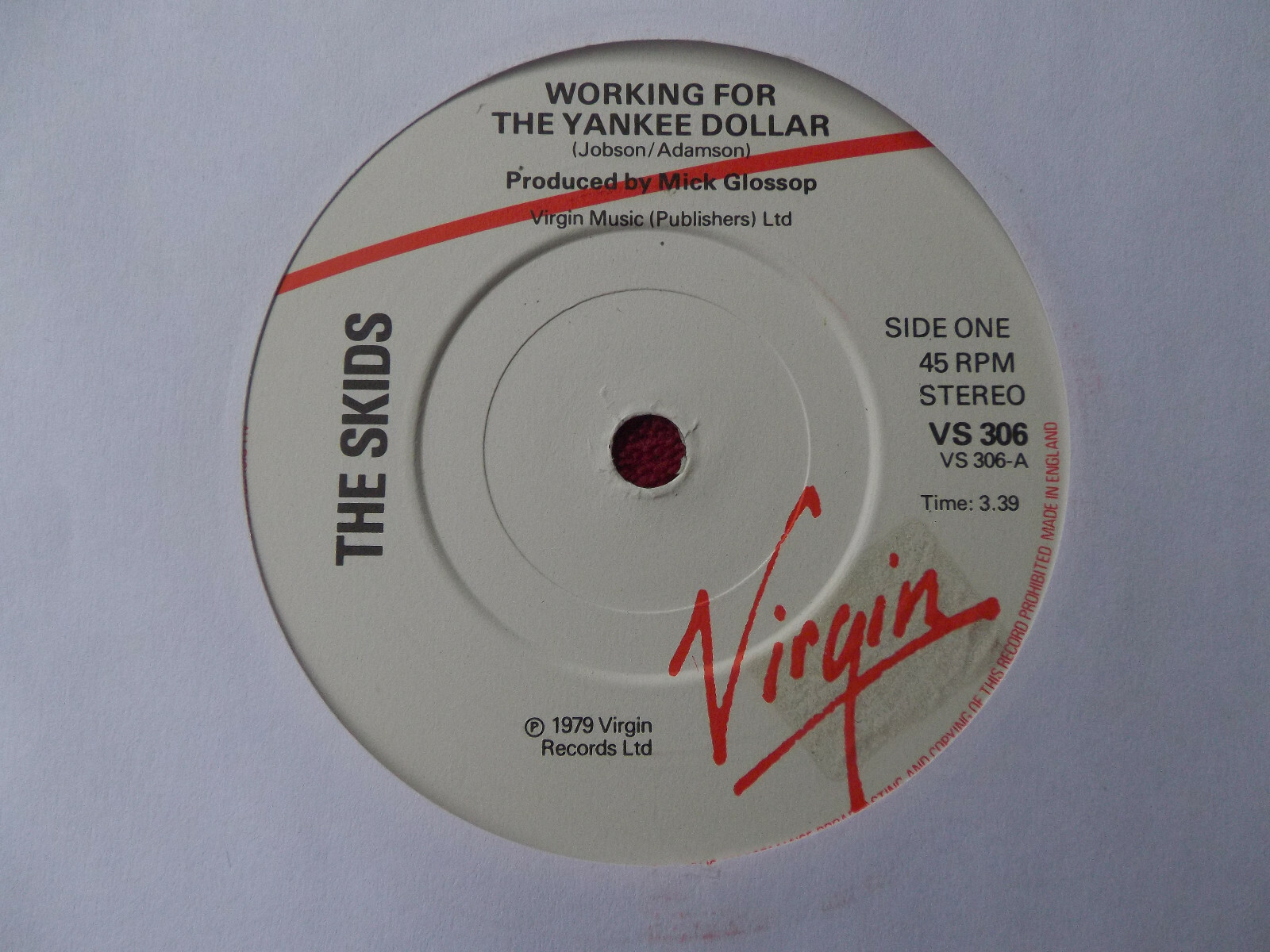 The Skids – Working for the Yankee Dollar / Vanguard´s crusade (Virgin Records, VS 306, 1979)