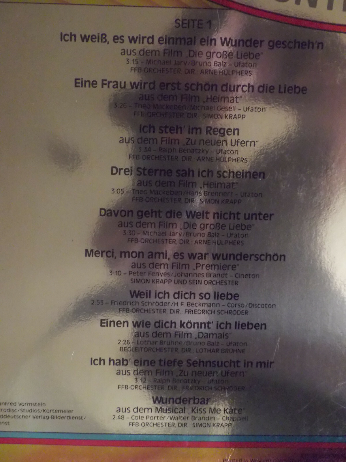Zarah Leander – Star unter Sternen (Ariola LP), Bild 4