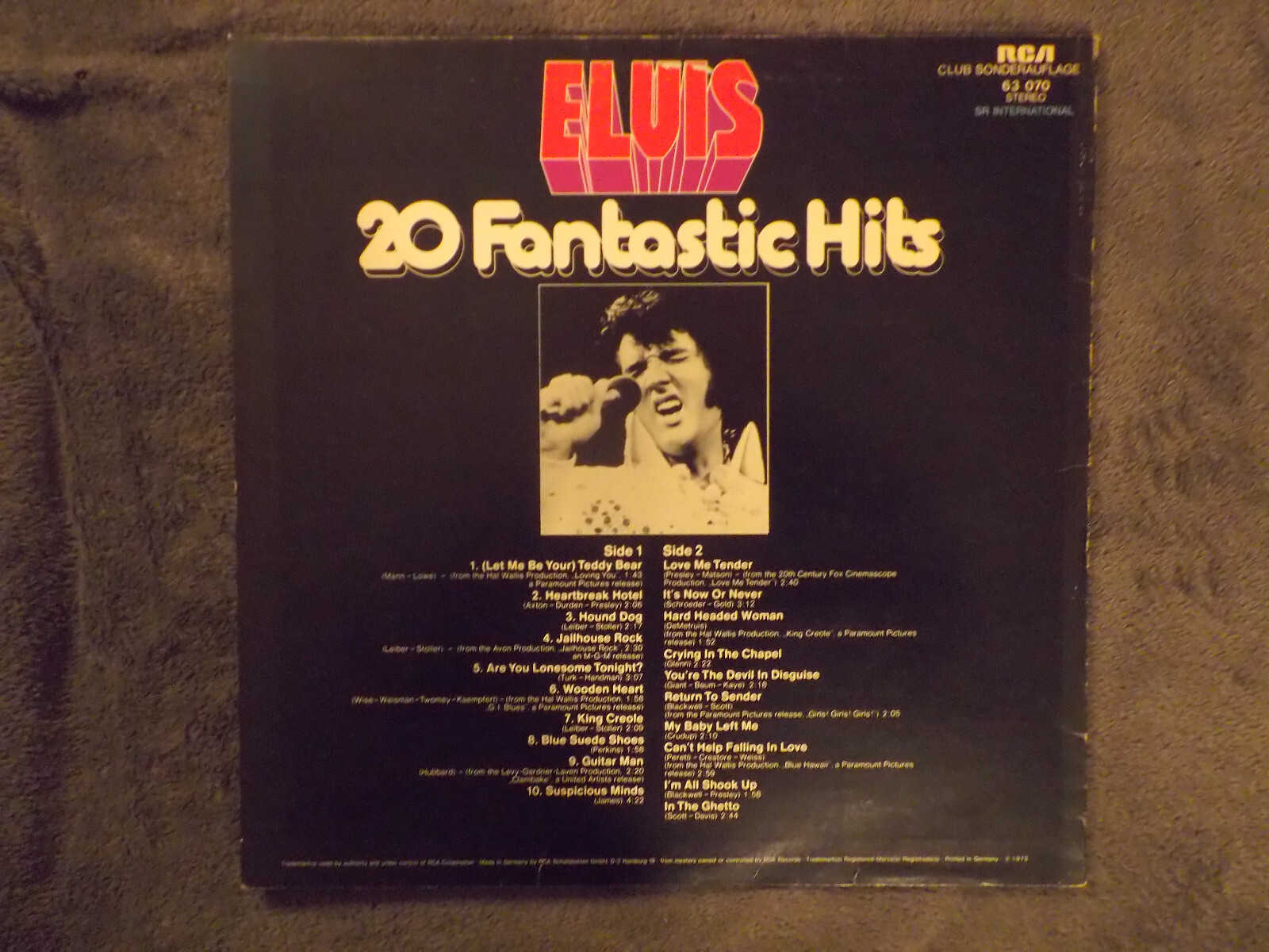 Elvis Presley – 20 Fantastic Hits | RCA Records, LP, 1975, Bild 2