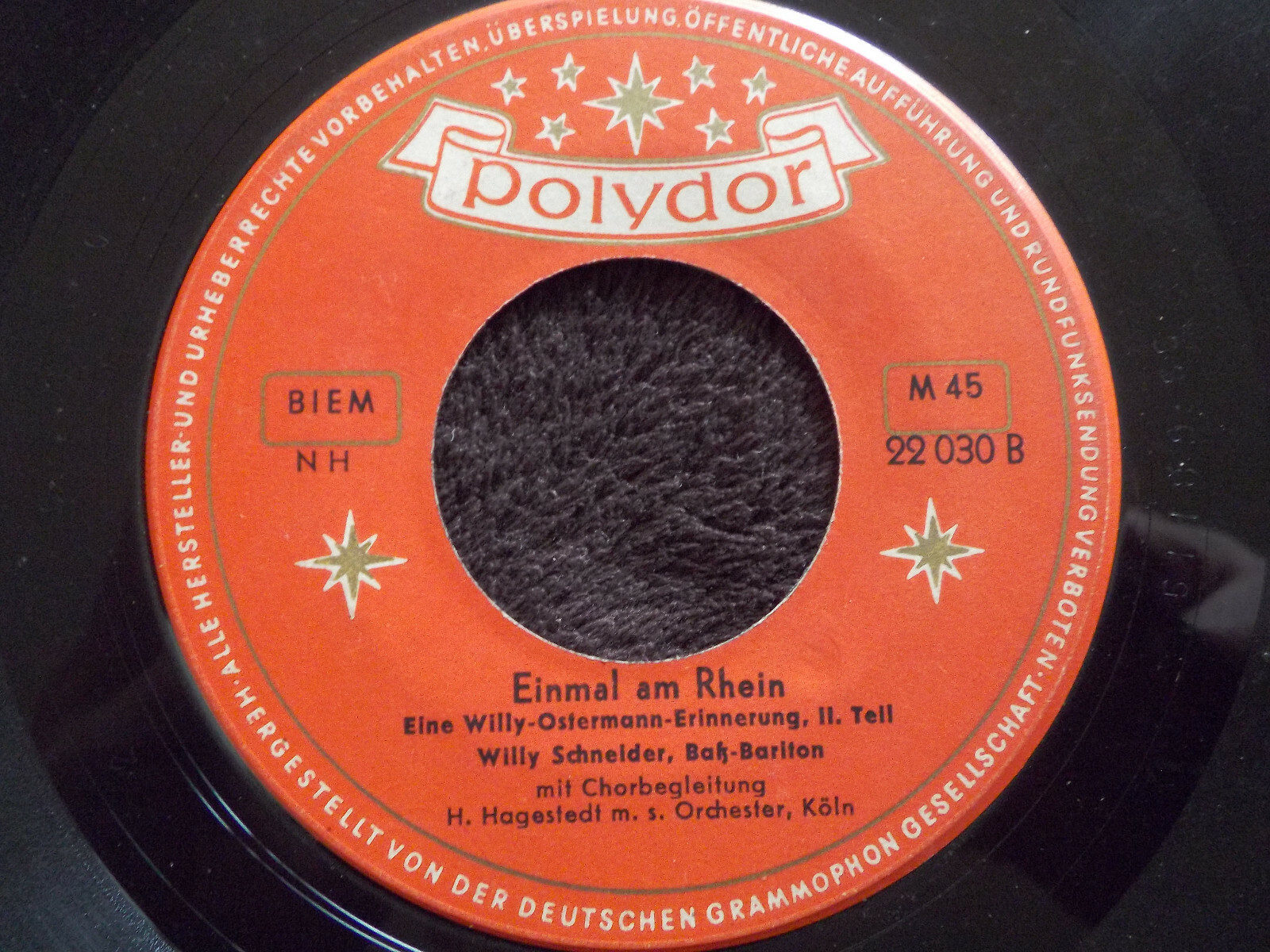 Willy Schneider – Einmal am Rhein / Eine Willy-Ostermann-Erinnerung (Polydor Records 22 030), Bild 2