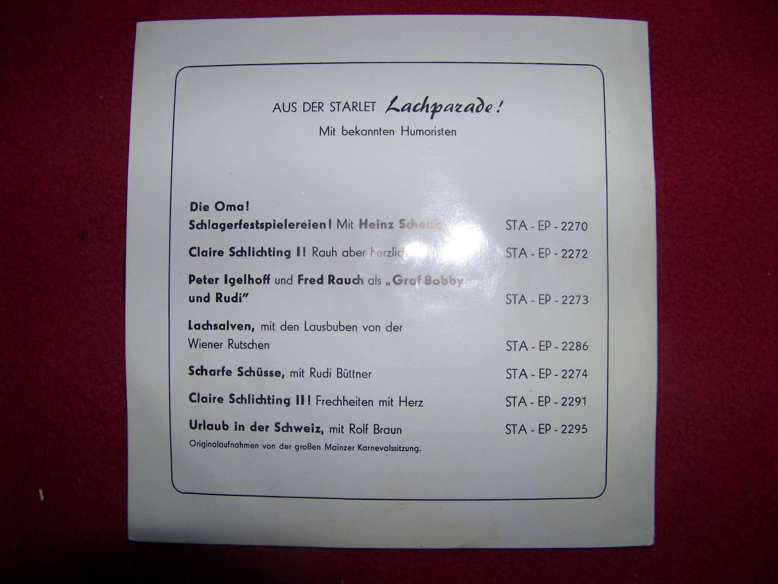 Claire Schlichting – Frechheiten mit Herz (7″-Single), Bild 2