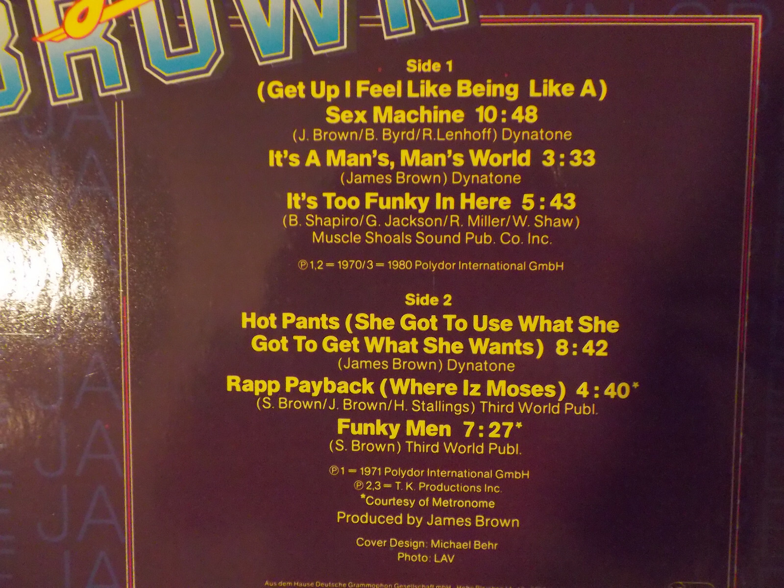 James Brown – The James Brown Special (Polydor LP, 1986), Bild 4
