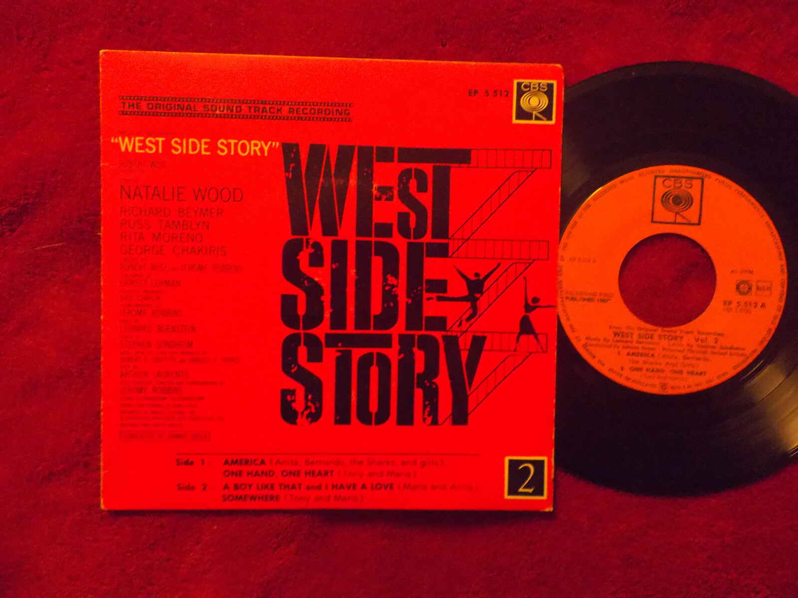Leonard Bernstein – West Side Story 2 (CBS Records, EP 5512, Niederlande)