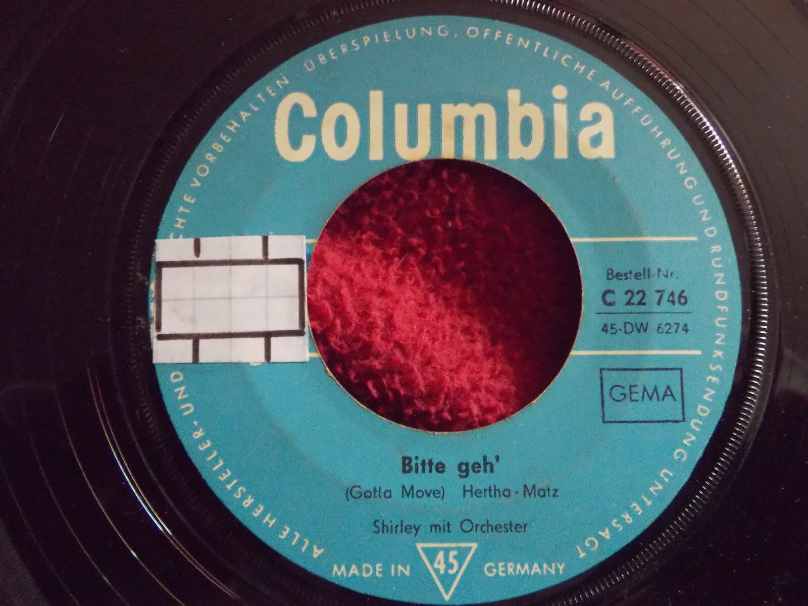 Shirley – Bitte geh´ / Meinen Mann such´ ich mir selbst aus (Columbia Records, C 22 746)
