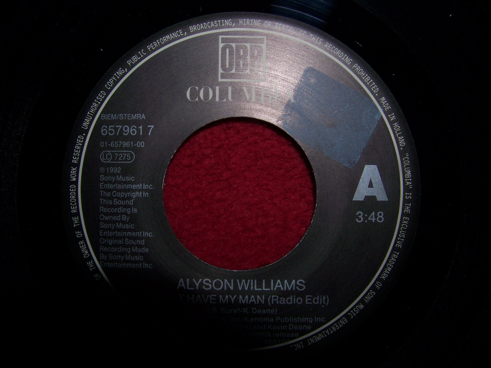 Alyson Williams – Can´t have my man / Can´t have my man (Instr.) | Def Jam / CBS Records, Niederlande, 1992
