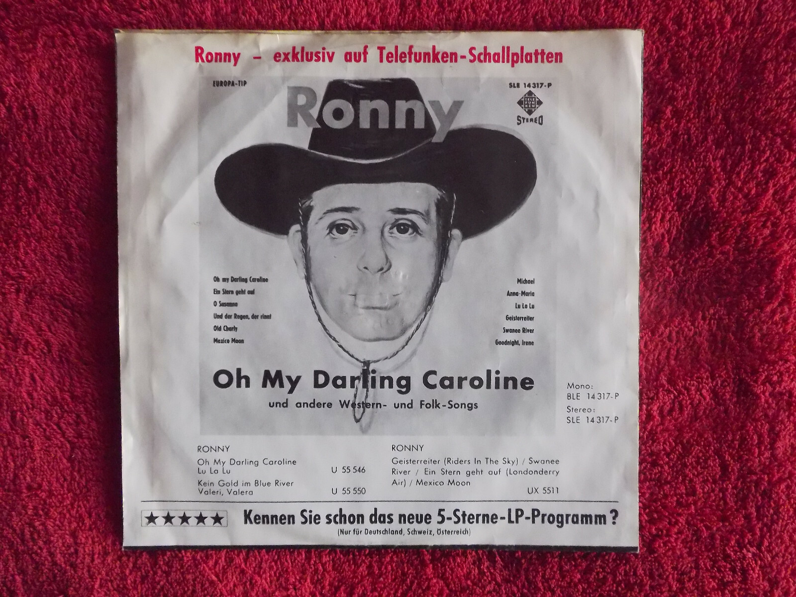 Ronny – Kenn ein Land / Kleine Annabell (Telefunken Records, U 55 551), Bild 3