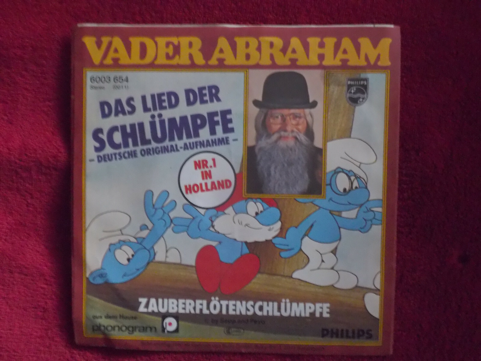 Vader Abraham – Das Lied der Schlümpfe / Zauberflötenschlumpf (Philips Records, 1977), Bild 2