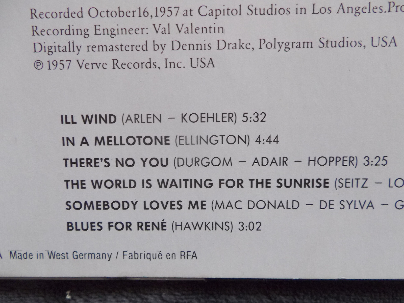 Coleman Hawkins – The Genius of Coleman Hawkins | Verve LP, RE, Bild 5