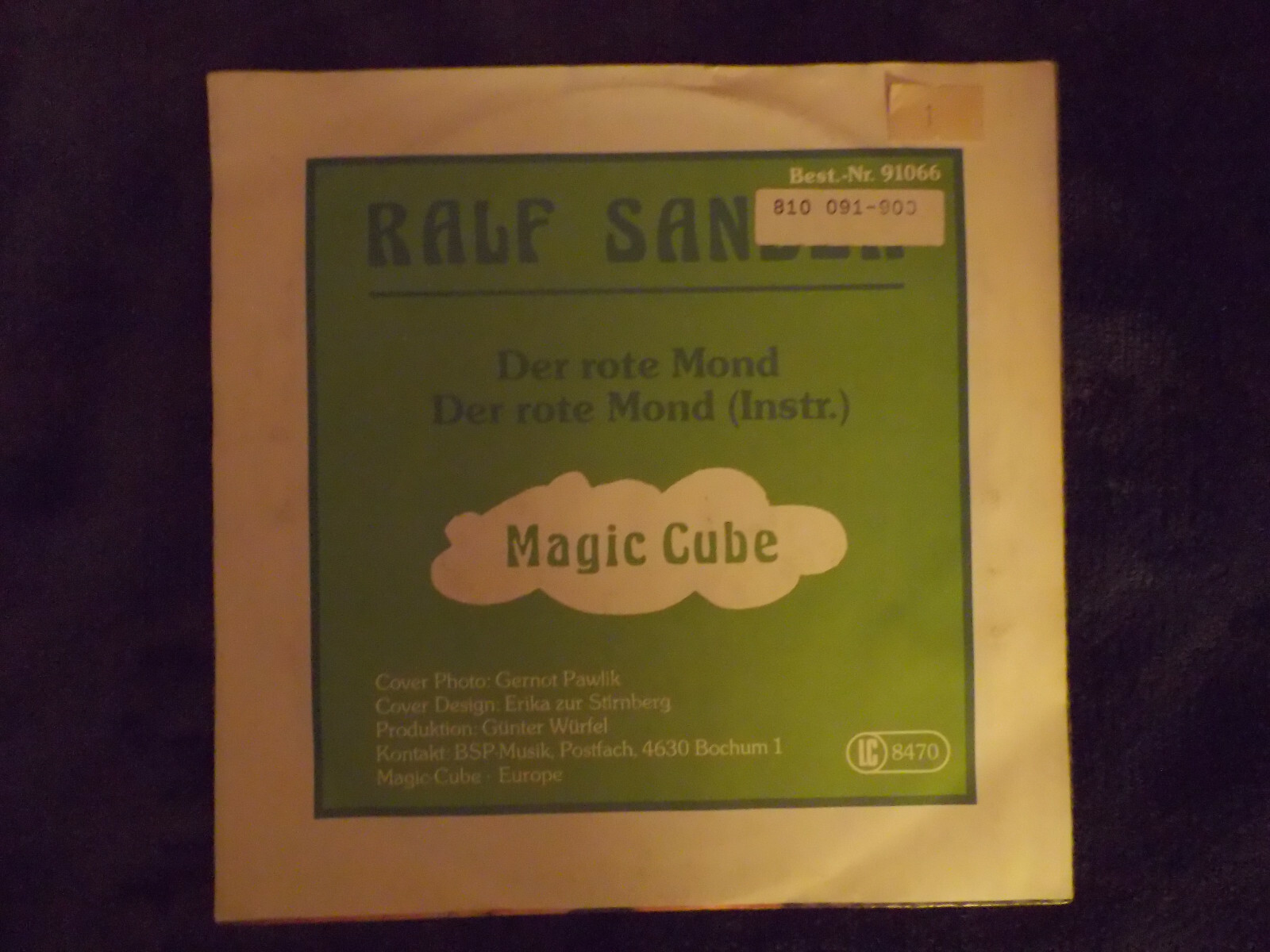 Ralf Sander – Der rote Mond / Der rote Mond (instr.) | Magic Cube Records 91066, Bild 2