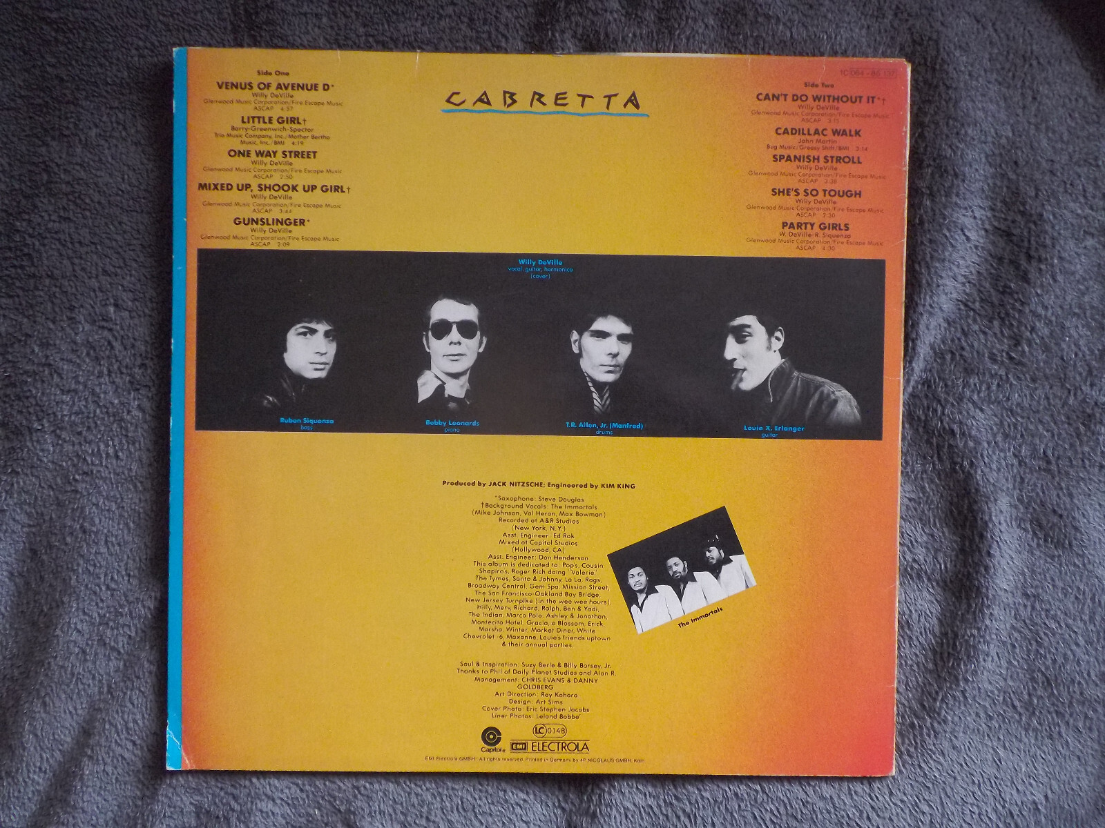 Mink DeVille – Mink DeVille (LP, Capitol Records, 1977), Bild 2