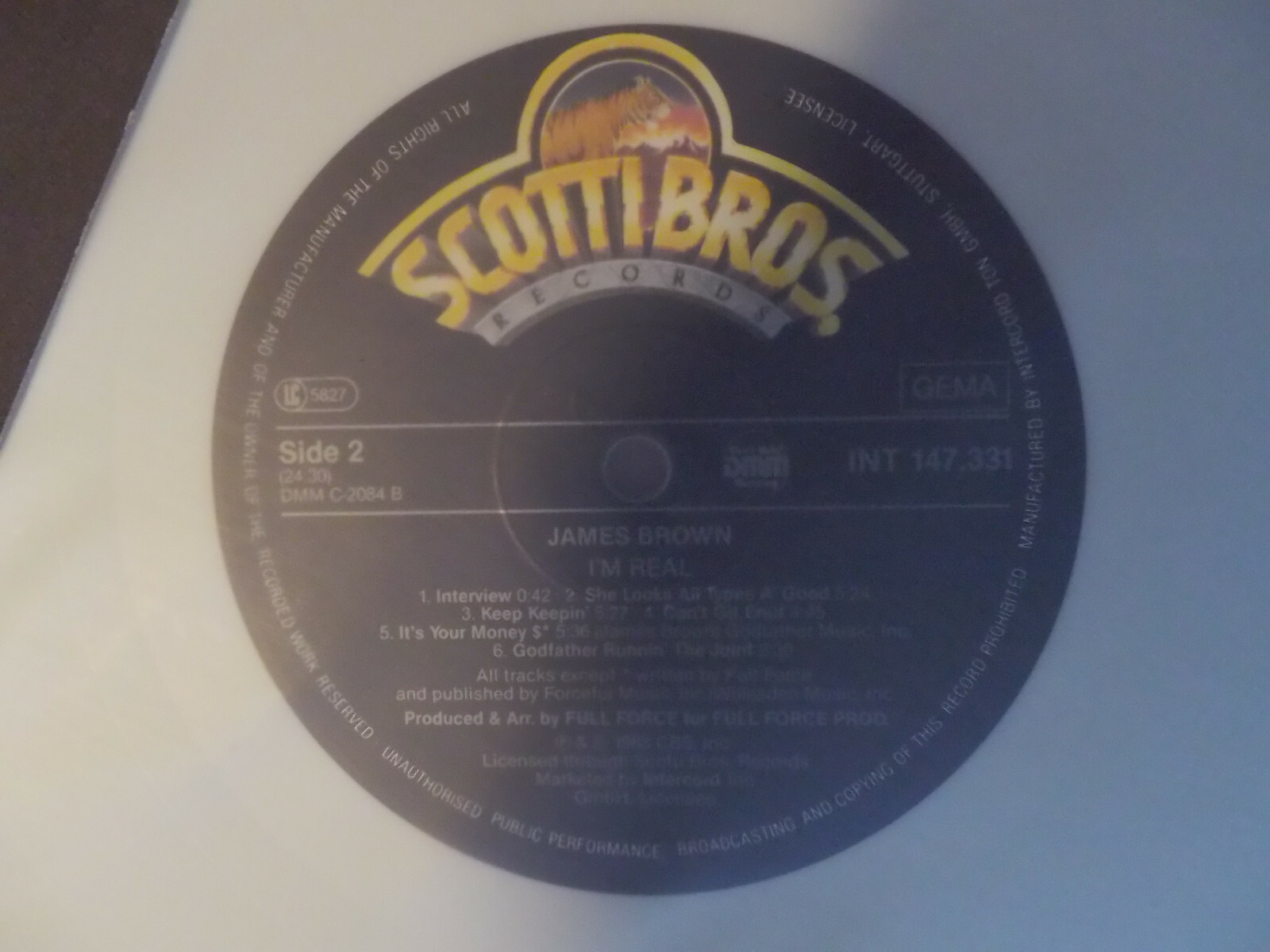 James Brown – I´m real | LP, weißes Vinyl, 1988, Bild 2
