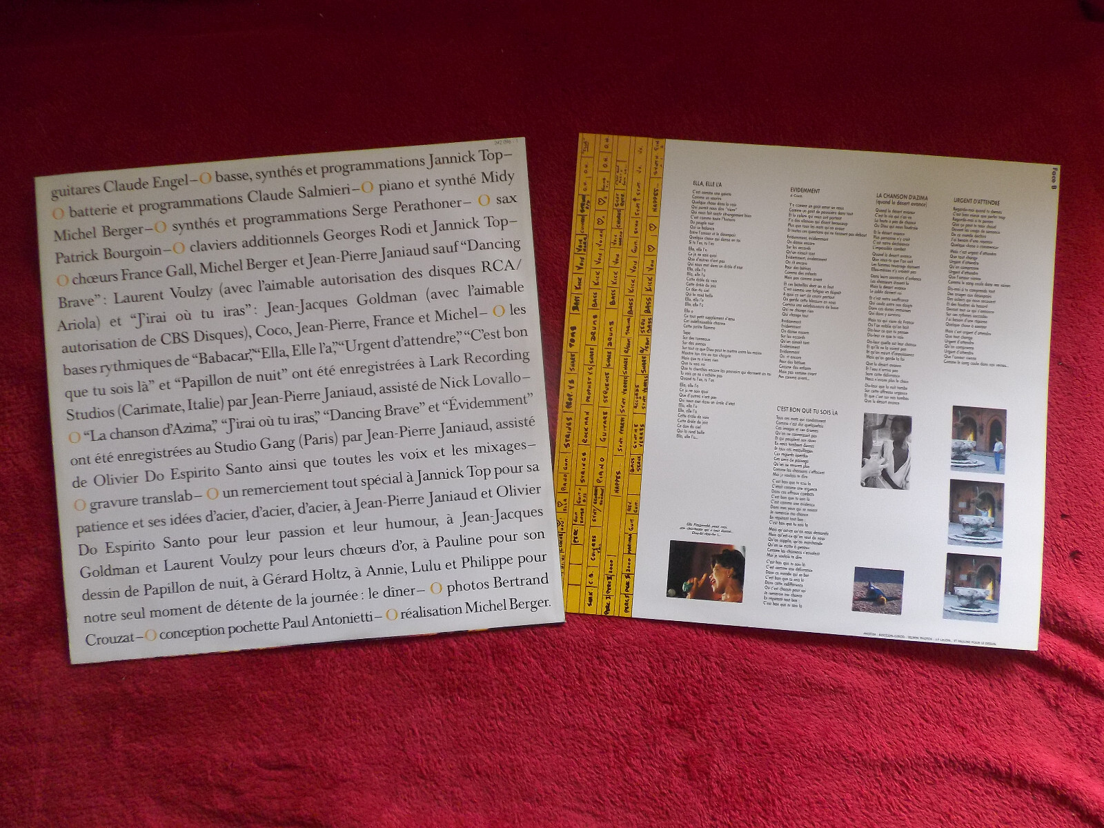 France Gall – Babacar | Apache Records LP, Deutschland 1987, Bild 4
