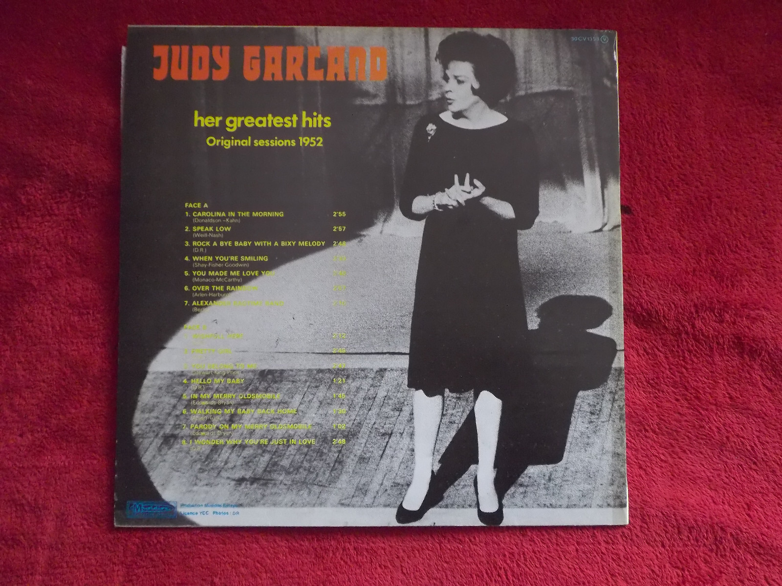 Judy Garland – Her greatest hits / Original Session 1952 · Musidisc Records · LP, Bild 2