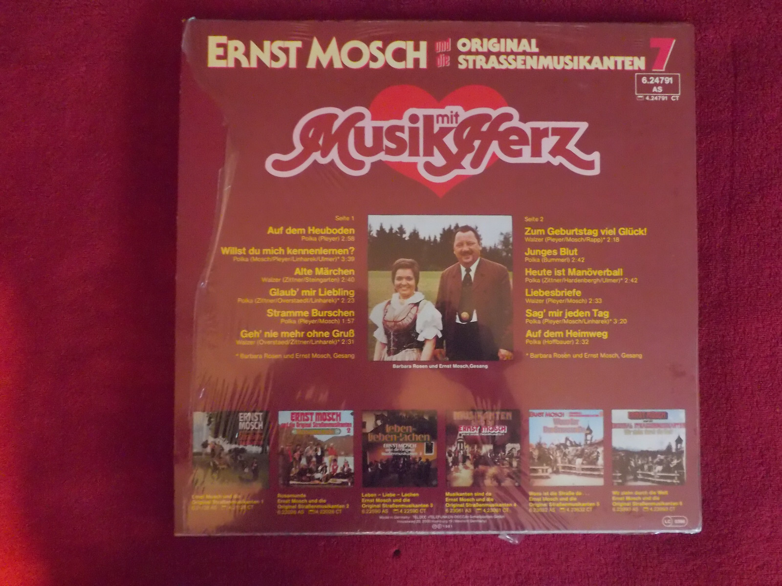 Ernst Mosch und die Original Straßenmusikanten – Musik mit Herz (Telefunken, LP), Bild 2