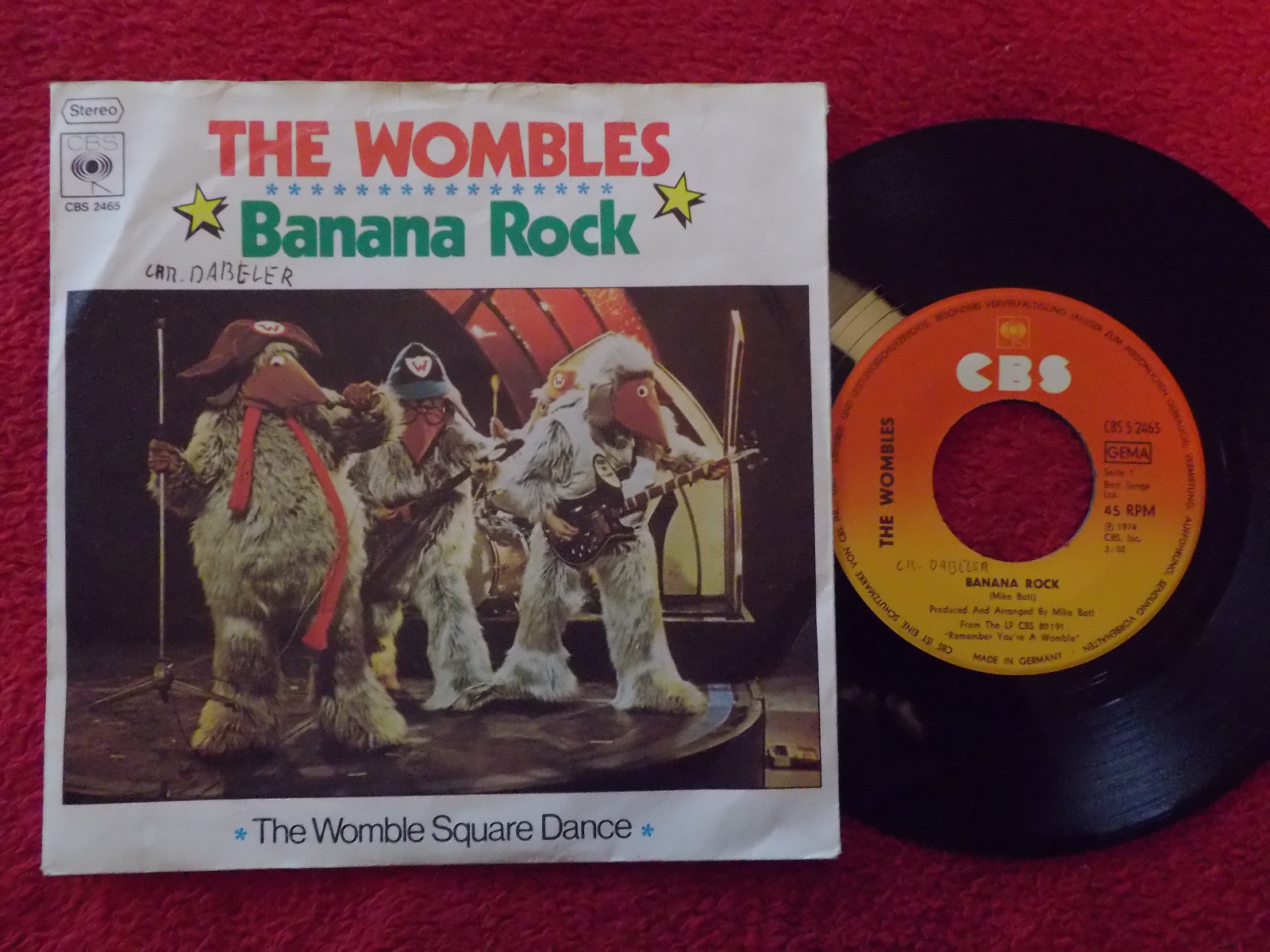 The Wombles – Banana Rock / The Womble Square Dance (CBS, 1974)