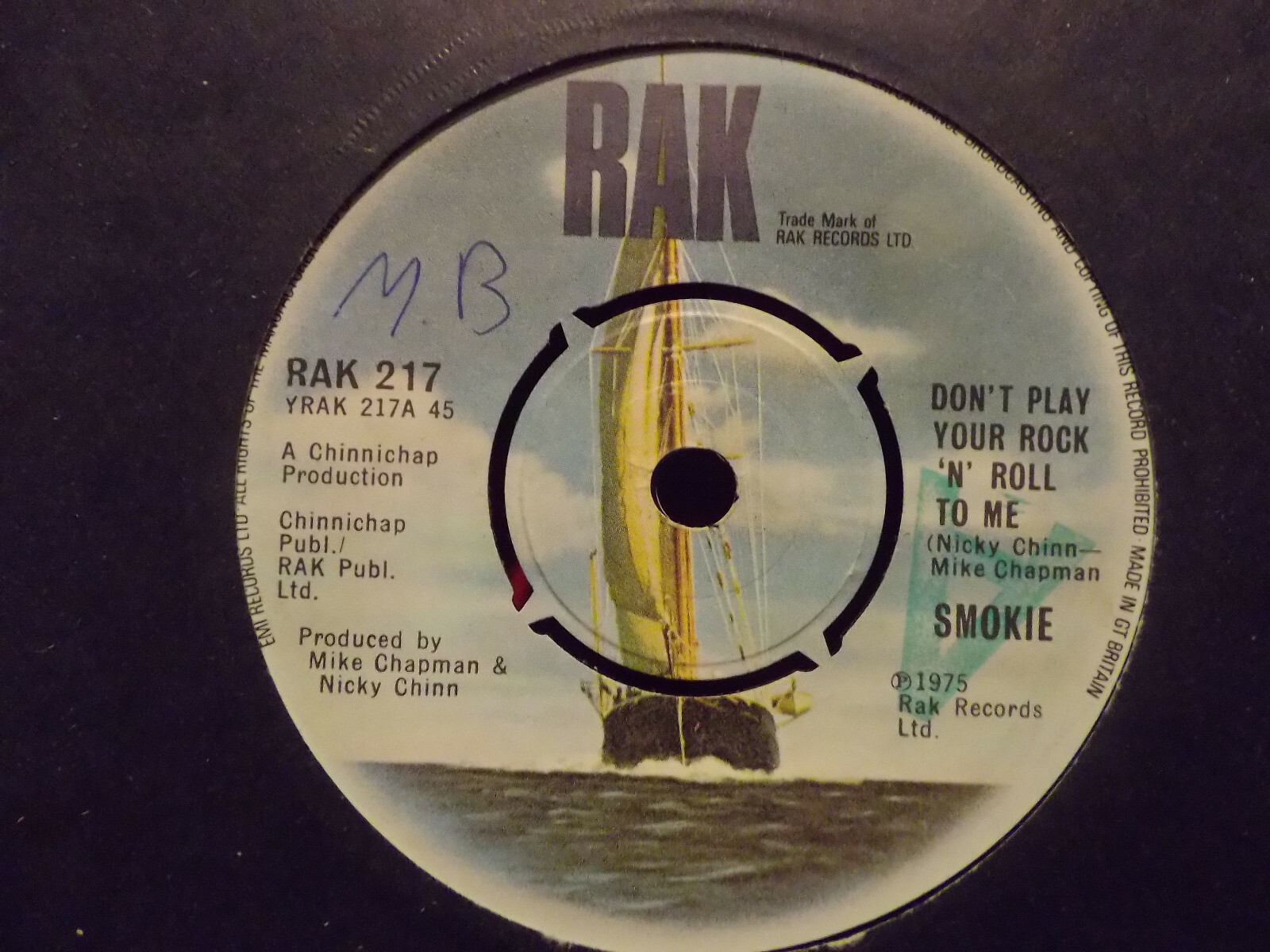 Smokie – Don´t play your Rock ´n´ Roll to me / Talking her round (Single, 1975), Bild 2