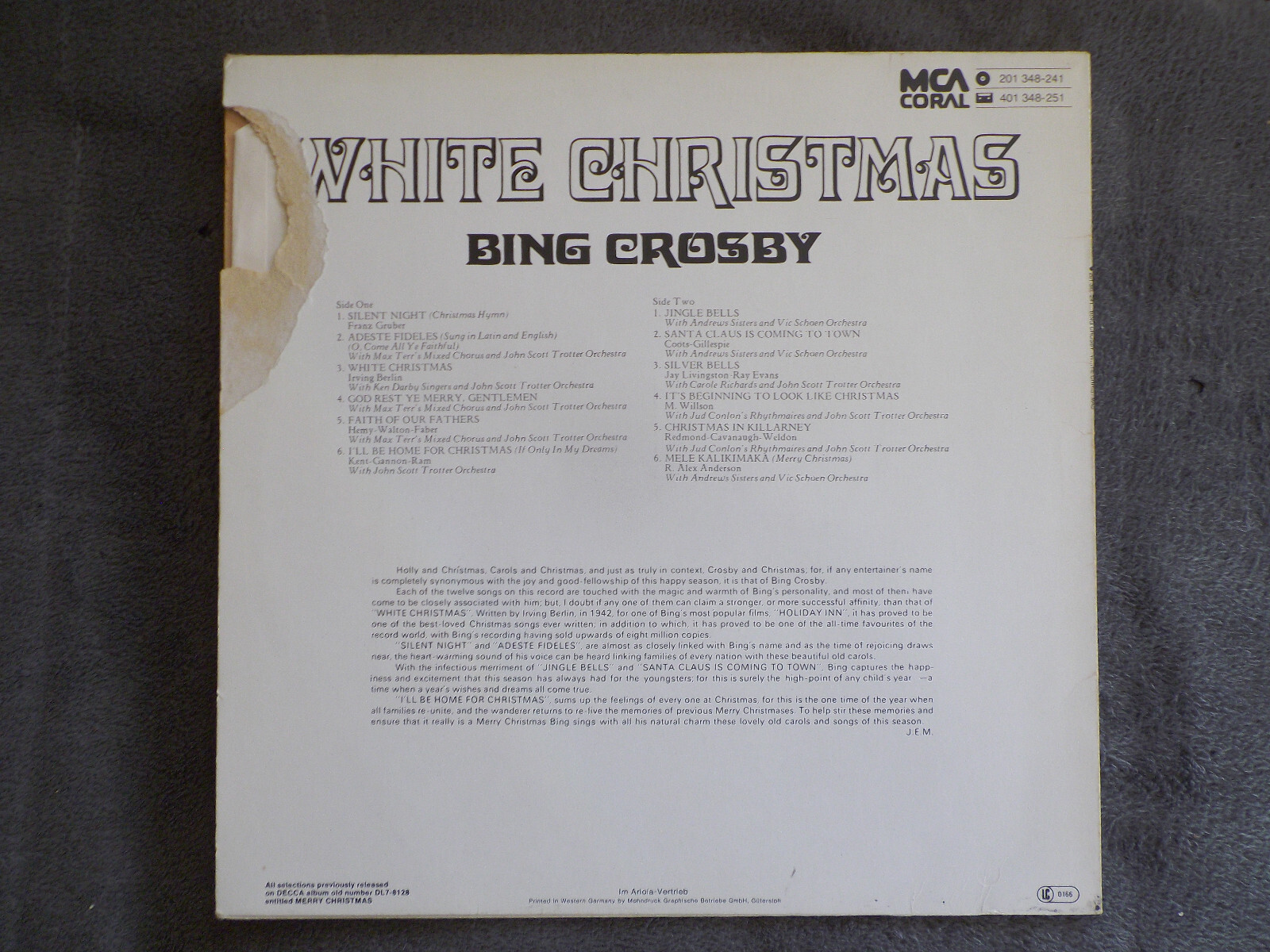 Bing Crosby – White Christmas | LP, MCA Records, Bild 3