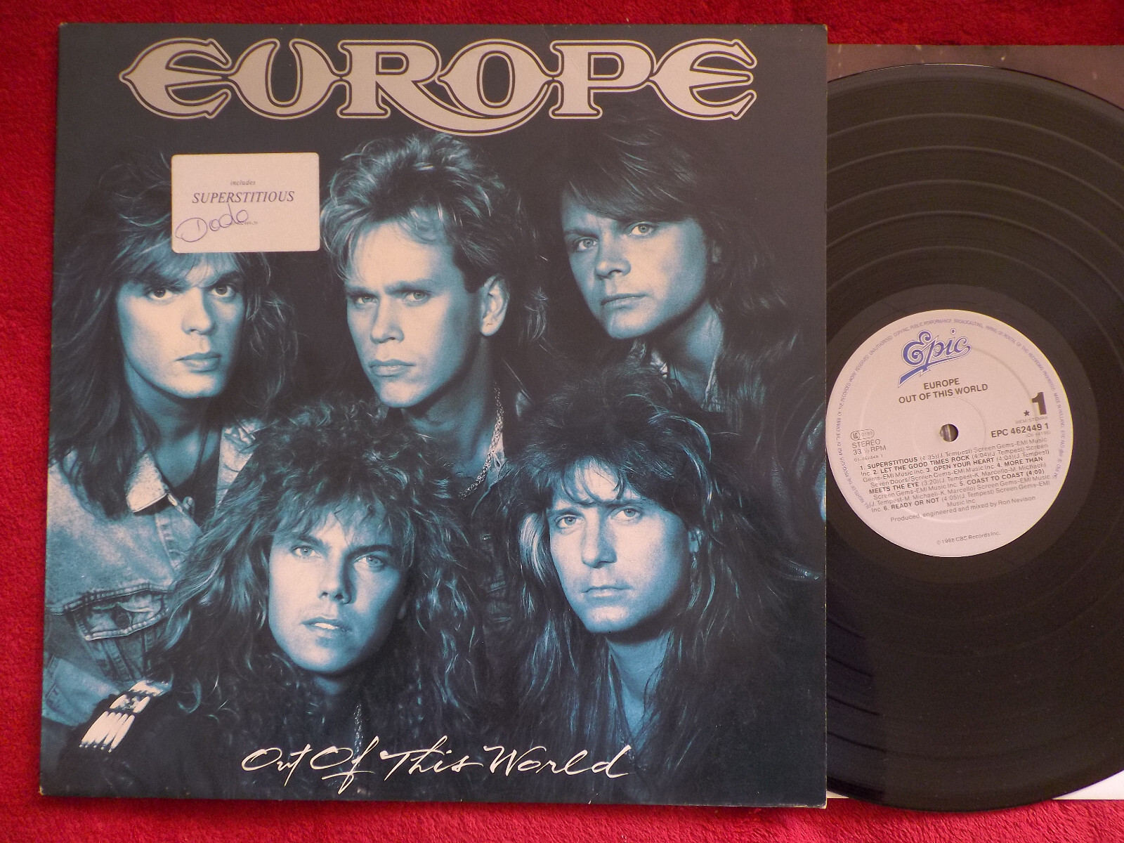 Europe – Out of this world | Epic Records, niederländische LP, 1988