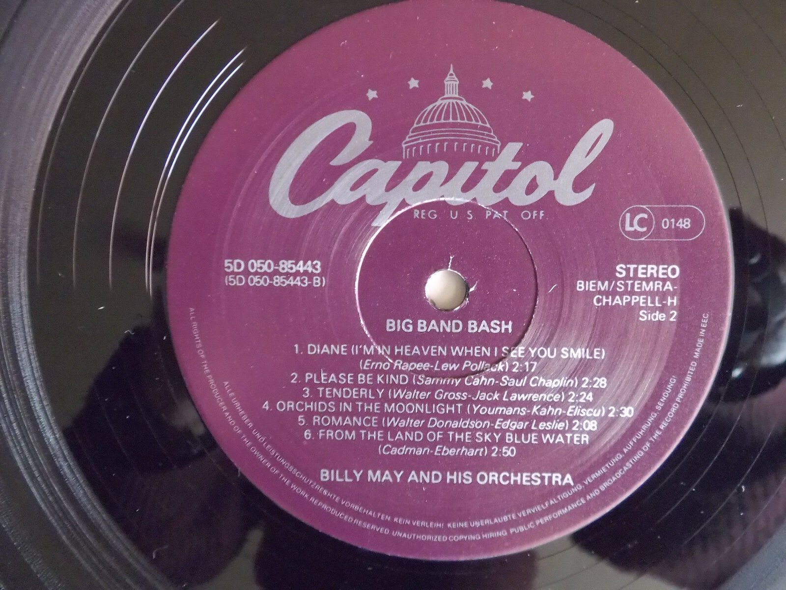 Billy May – Big Band bash ! | Capitol Records LP, Niederlande, Bild 2