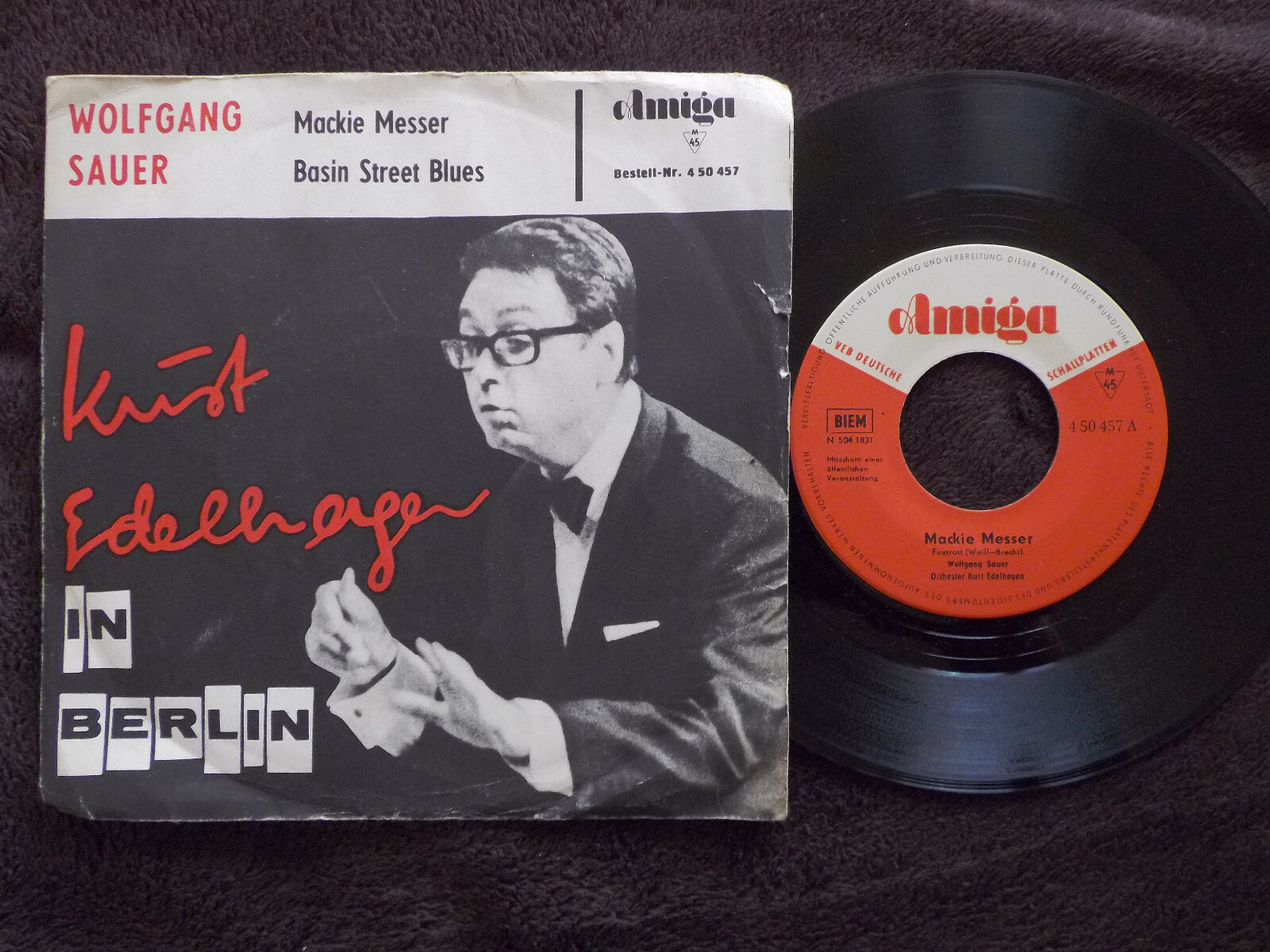 Wolfgang Sauer – Mackie Messer / Basin Street Blues | Amiga 45er-Single